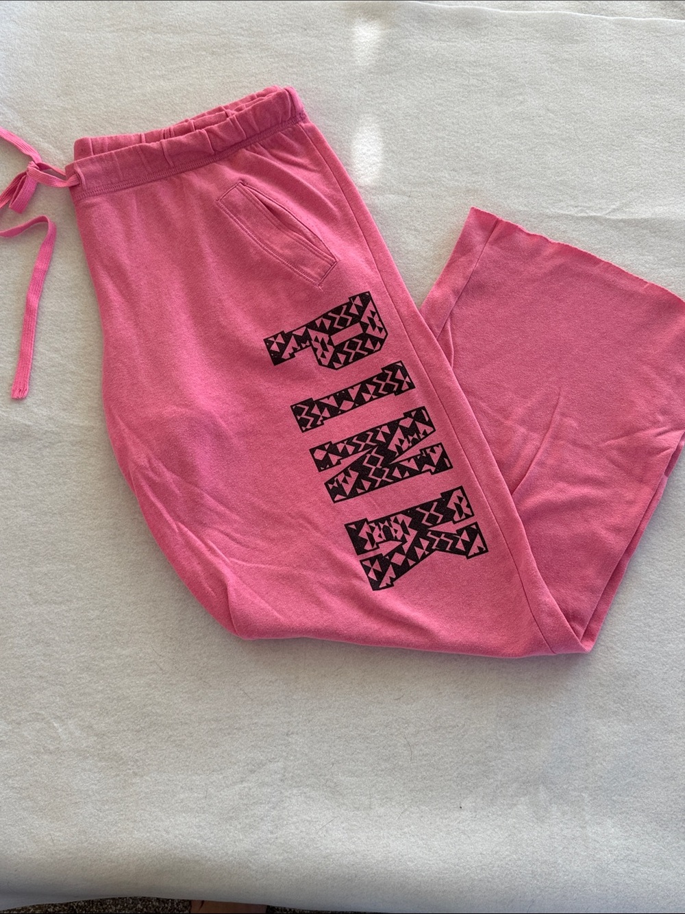 PINK Victoria's Secret Pink Track Joggers with Black Logo